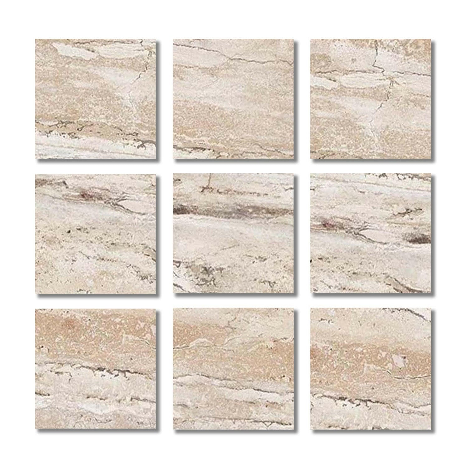 Special Cut | 4x4 Valerenga Travertine Filled & Honed Tile Special Cut | 4x4 Valerenga Travertine Filled & Honed Tile - American Tile Depot
