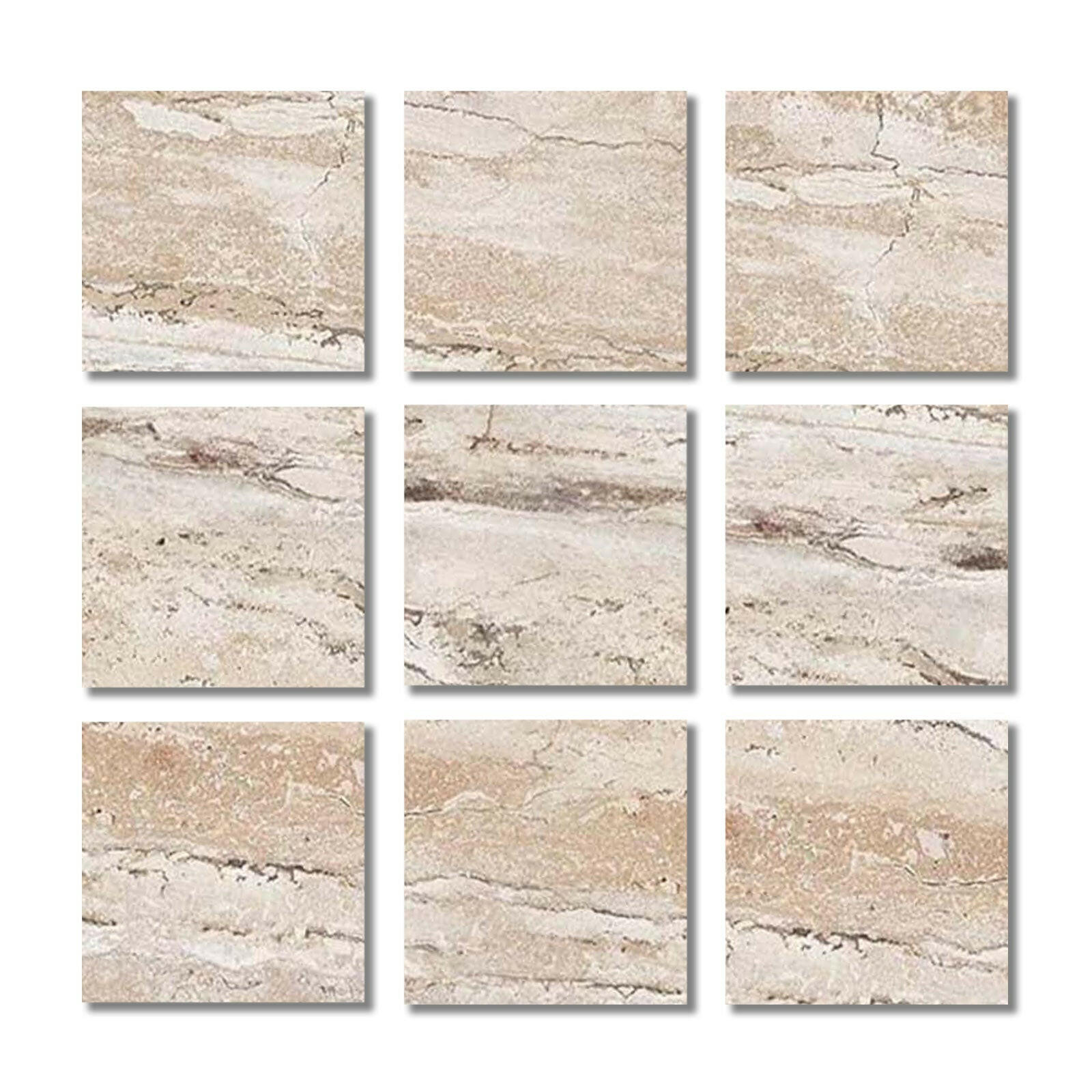 Special Cut | 4x4 Valerenga Travertine Filled & Honed Tile Special Cut | 4x4 Valerenga Travertine Filled & Honed Tile - American Tile Depot