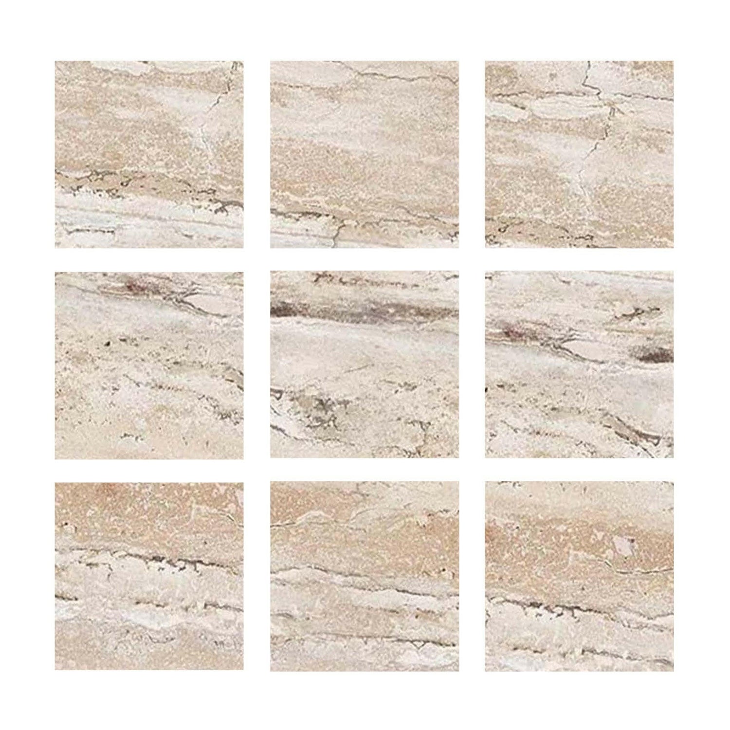 Special Cut | 4x4 Valerenga Travertine Filled & Honed Tile Special Cut | 4x4 Valerenga Travertine Filled & Honed Tile - American Tile Depot