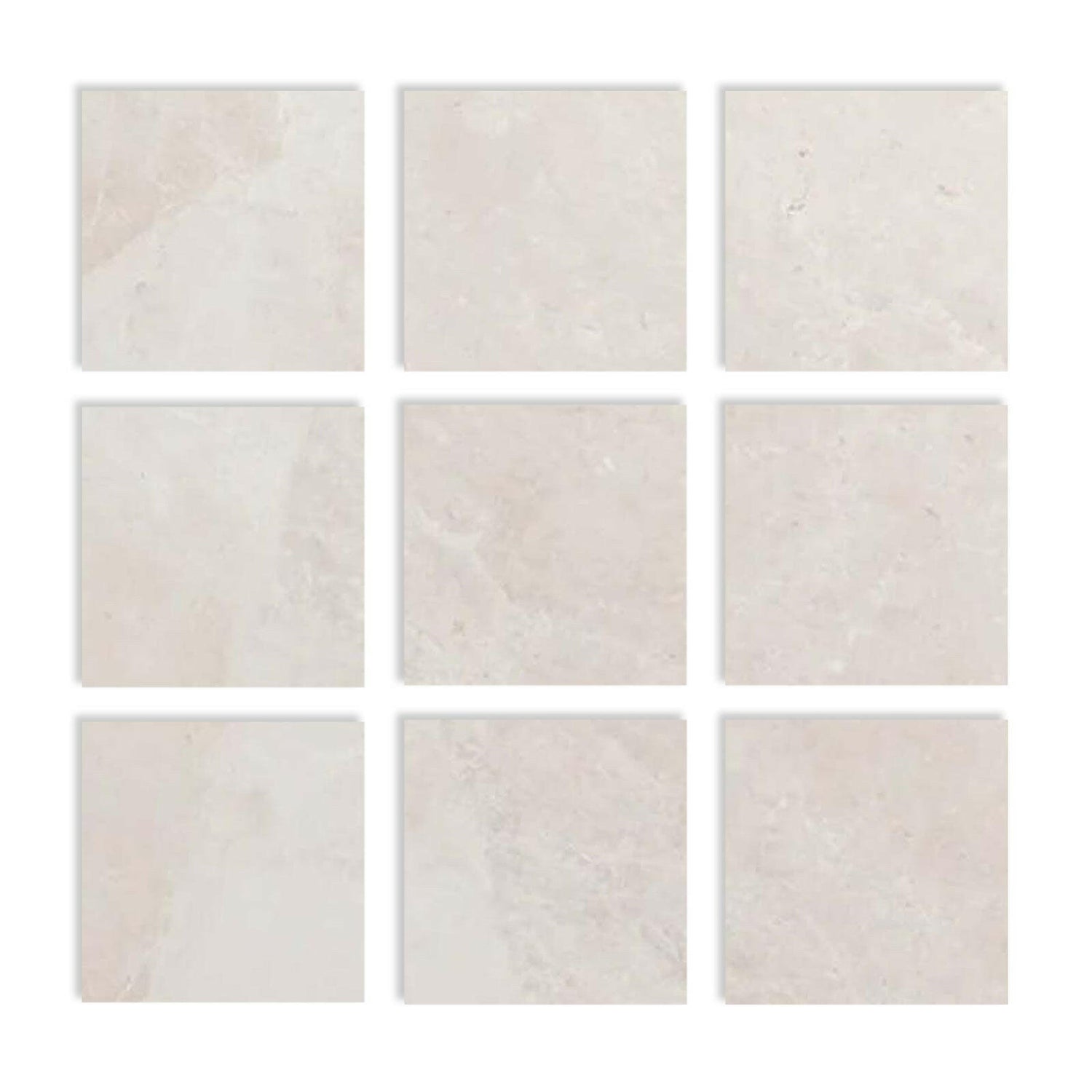 Special Cut | 4x4 White Pearl / Botticino Marble Polished Tile Special Cut | 4x4 White Pearl / Botticino Marble Polished Tile - American Tile Depot