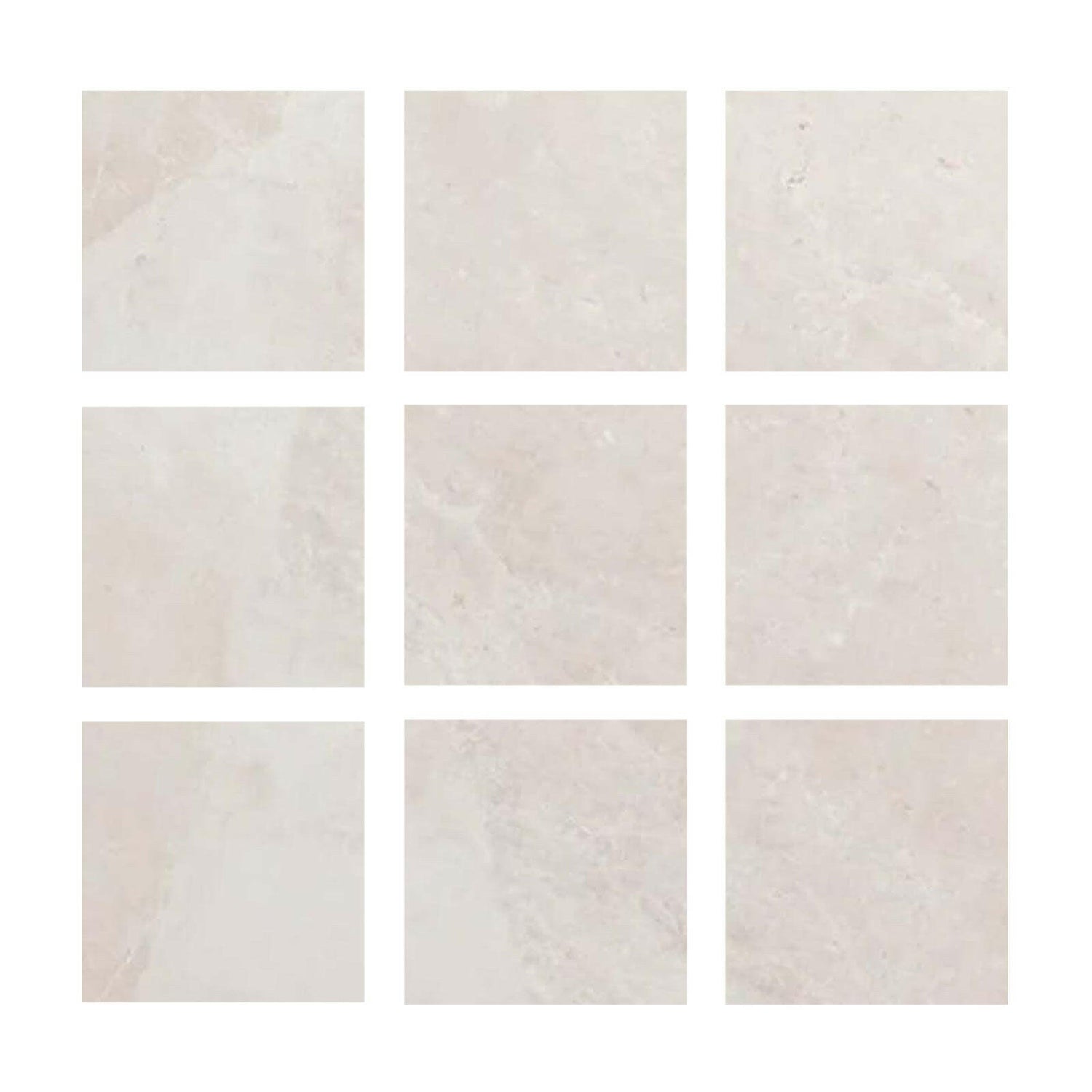 Special Cut | 4x4 White Pearl / Botticino Marble Polished Tile Special Cut | 4x4 White Pearl / Botticino Marble Polished Tile - American Tile Depot