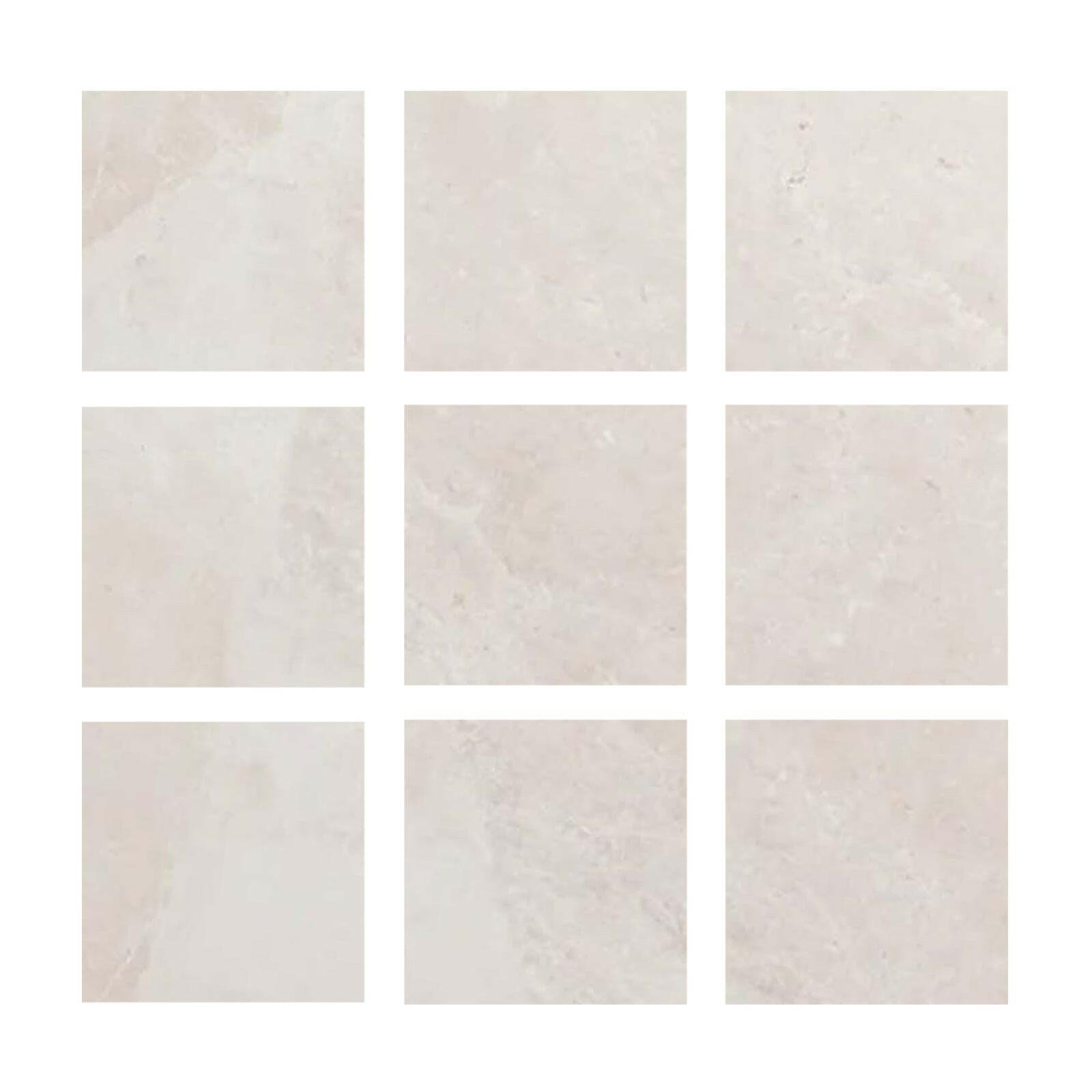 Special Cut | 4x4 White Pearl / Botticino Marble Polished Tile Special Cut | 4x4 White Pearl / Botticino Marble Polished Tile - American Tile Depot