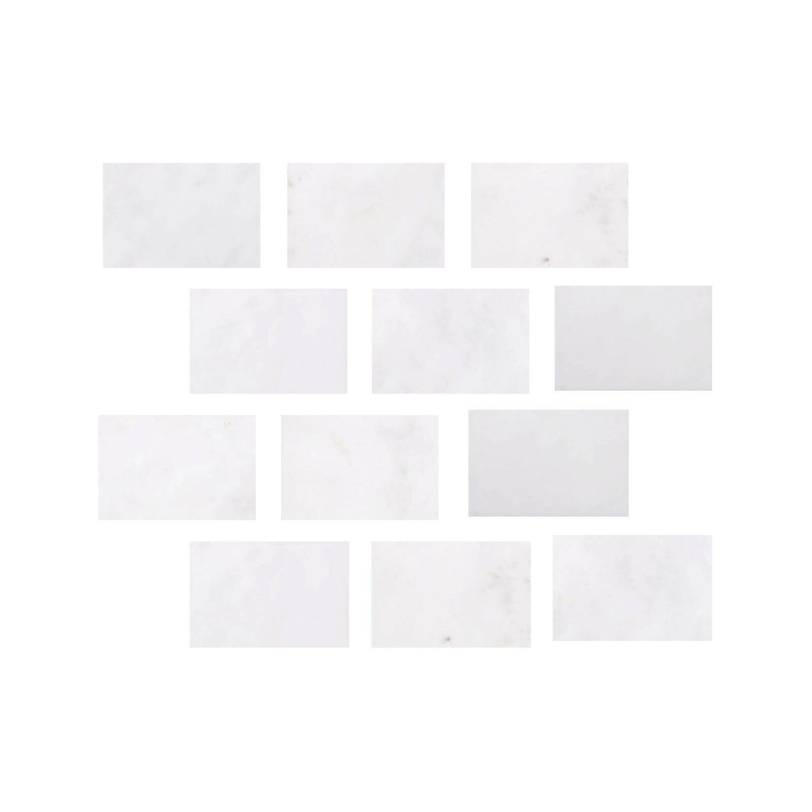 Special Cut | 4x6 Afyon White Marble Polished Tile Special Cut | 4x6 Afyon White Marble Polished Tile - American Tile Depot