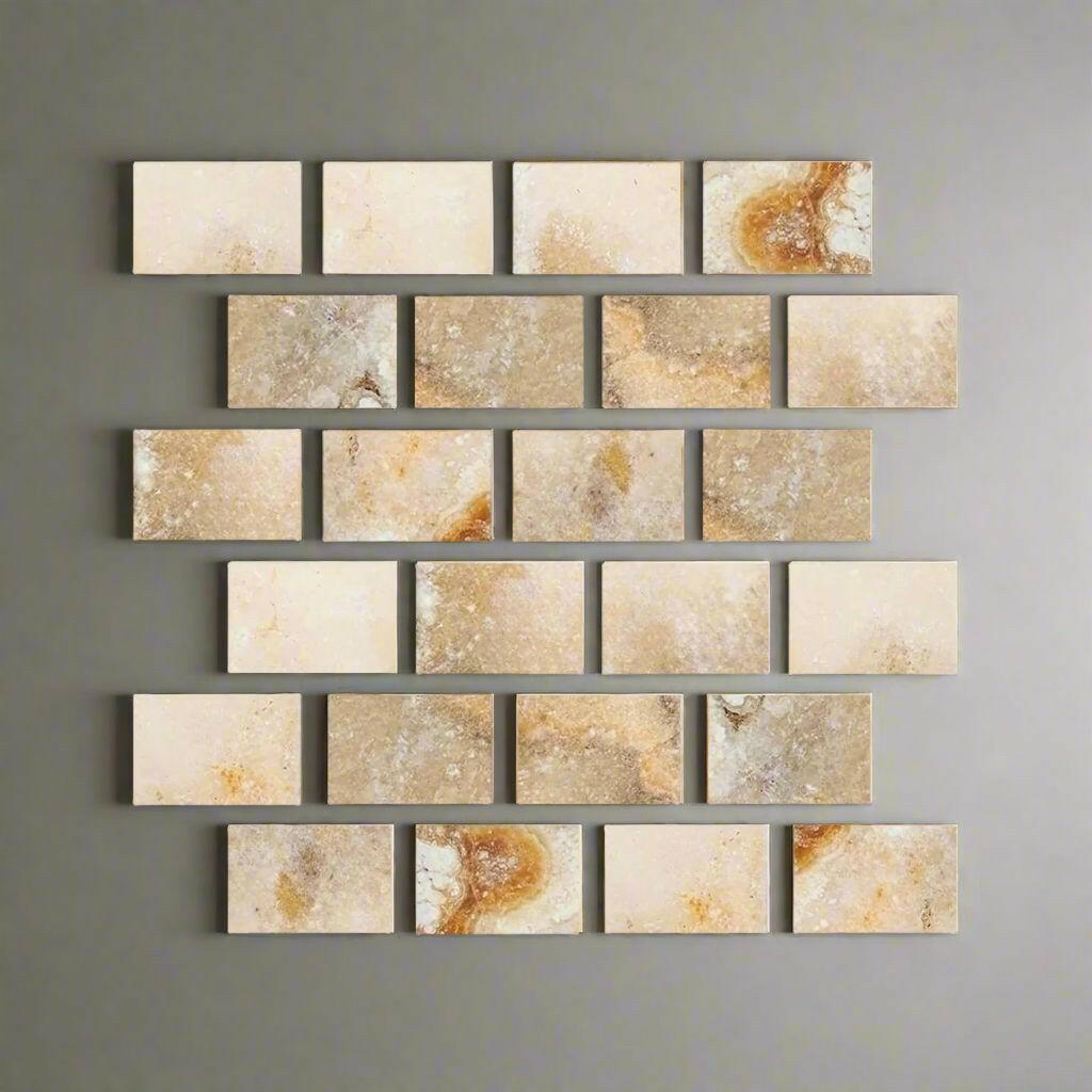 Special Cut | 4x6 Antico Onyx Travertine Filled & Honed Tile Special Cut | 4x6 Antico Onyx Travertine Filled & Honed Tile - American Tile Depot