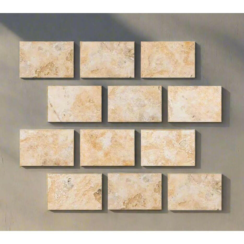 Special Cut | 4x6 Antico Onyx Travertine Filled & Polished Tile Special Cut | 4x6 Antico Onyx Travertine Filled & Polished Tile - American Tile Depot