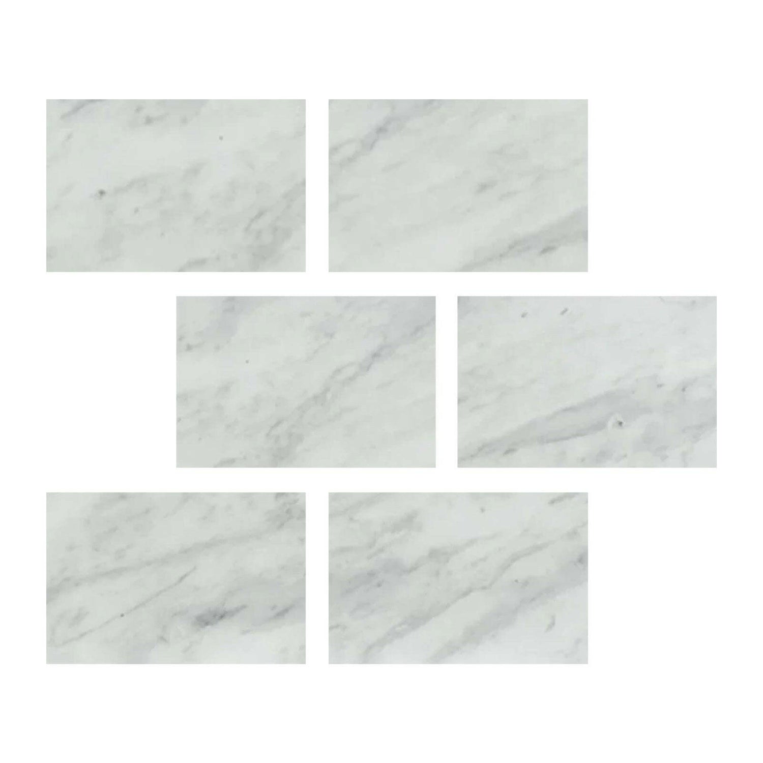 Special Cut | 4x6 Bianco Venatino Marble Honed Tile Special Cut | 4x6 Bianco Venatino Marble Honed Tile - American Tile Depot