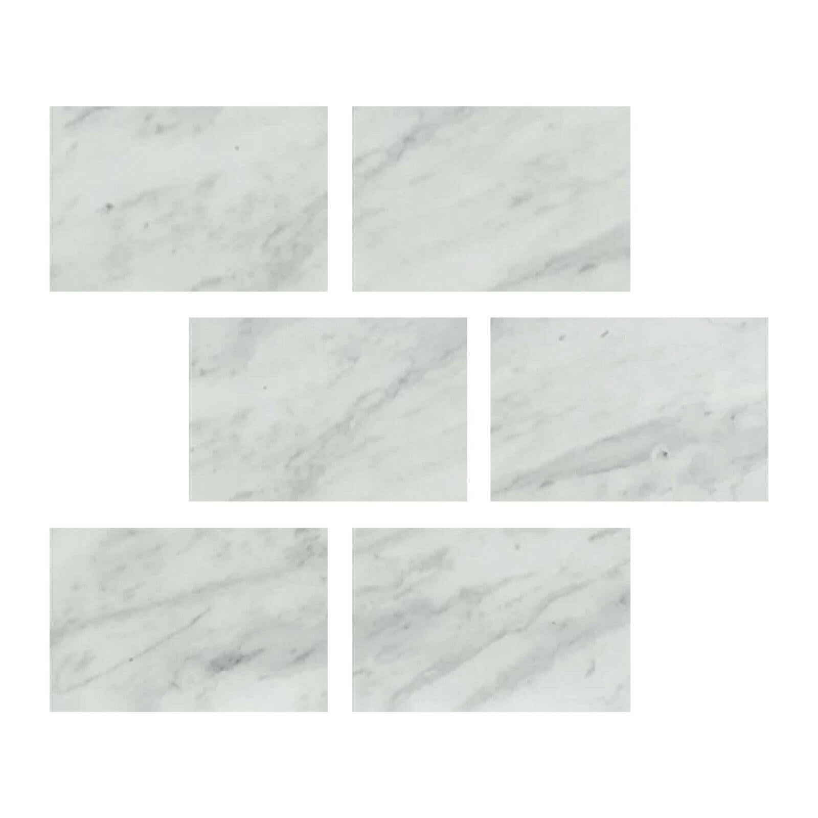 Special Cut | 4x6 Bianco Venatino Marble Honed Tile Special Cut | 4x6 Bianco Venatino Marble Honed Tile - American Tile Depot