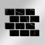 Special Cut | 4x6 Black Marquina Marble Honed Tile Special Cut | 4x6 Black Marquina Marble Honed Tile - American Tile Depot