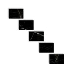 Special Cut | 4x6 Black Marquina Marble Honed Tile Special Cut | 4x6 Black Marquina Marble Honed Tile - American Tile Depot