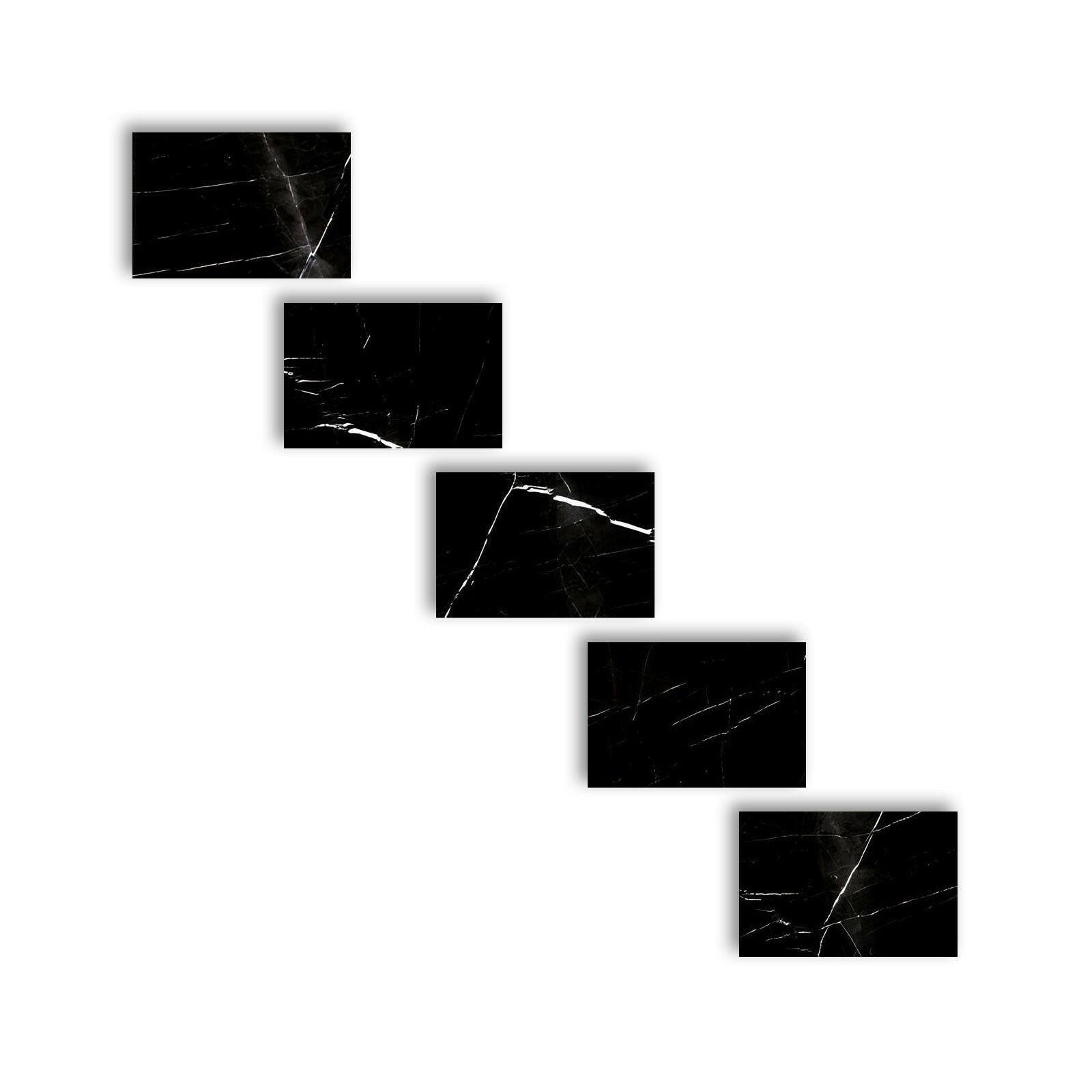 Special Cut | 4x6 Black Marquina Marble Honed Tile Special Cut | 4x6 Black Marquina Marble Honed Tile - American Tile Depot