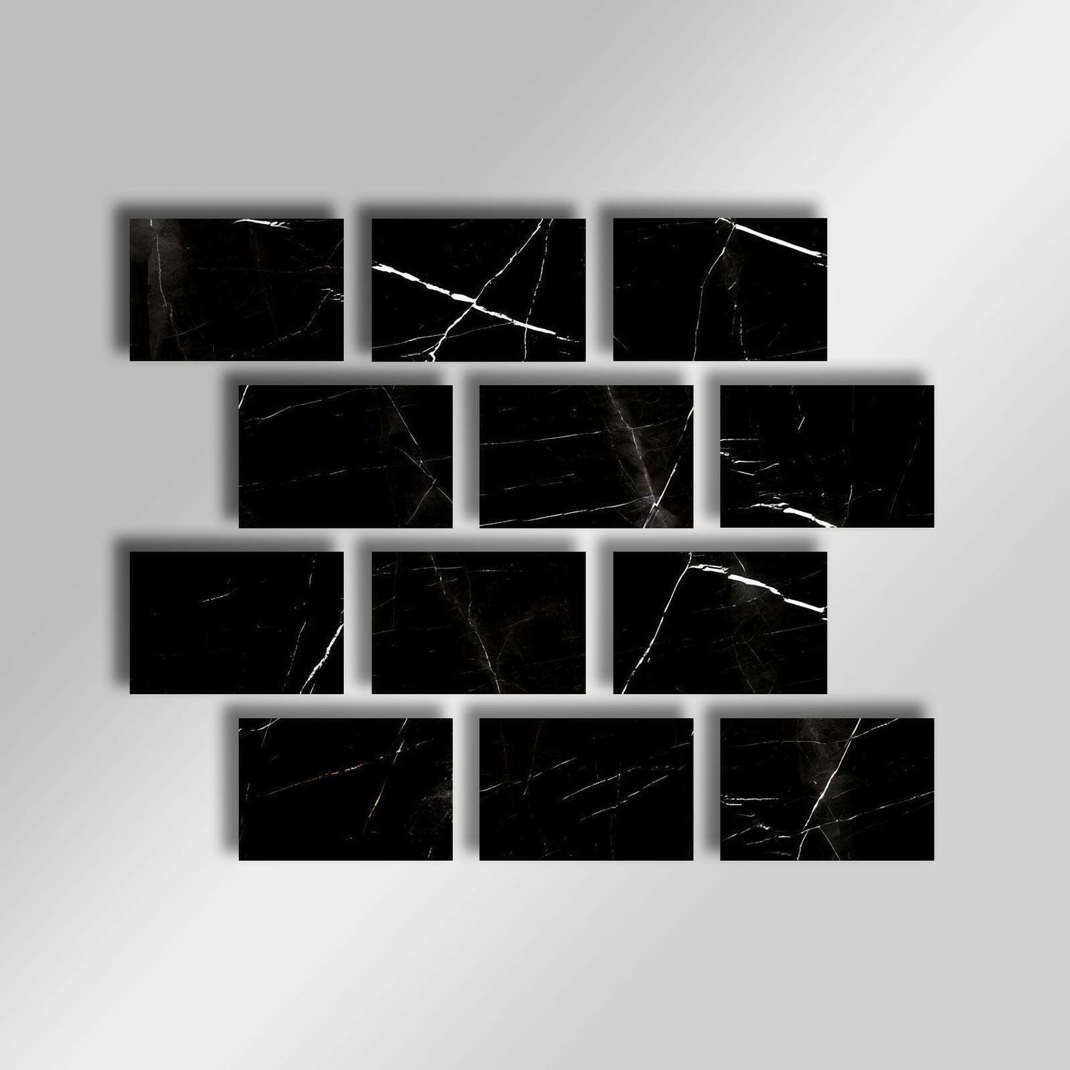 Special Cut | 4x6 Black Marquina Marble Polished Tile Special Cut | 4x6 Black Marquina Marble Polished Tile - American Tile Depot