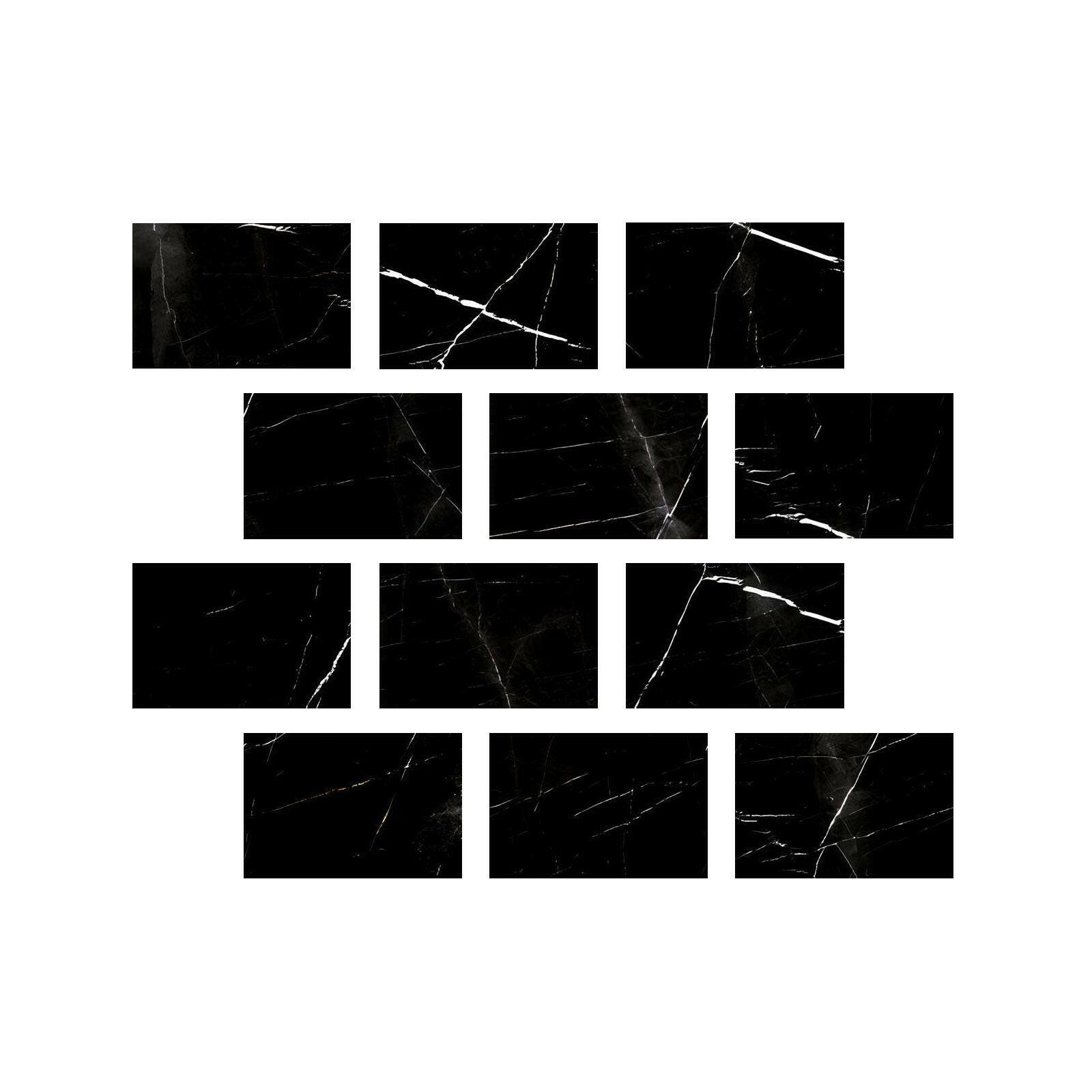 Special Cut | 4x6 Black Marquina Marble Polished Tile Special Cut | 4x6 Black Marquina Marble Polished Tile - American Tile Depot