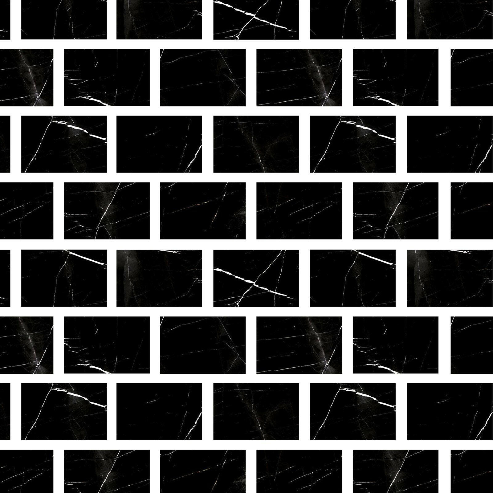 Special Cut | 4x6 Black Marquina Marble Polished Tile Special Cut | 4x6 Black Marquina Marble Polished Tile - American Tile Depot