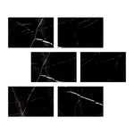 Special Cut | 4x6 Black Marquina Marble Polished Tile Special Cut | 4x6 Black Marquina Marble Polished Tile - American Tile Depot