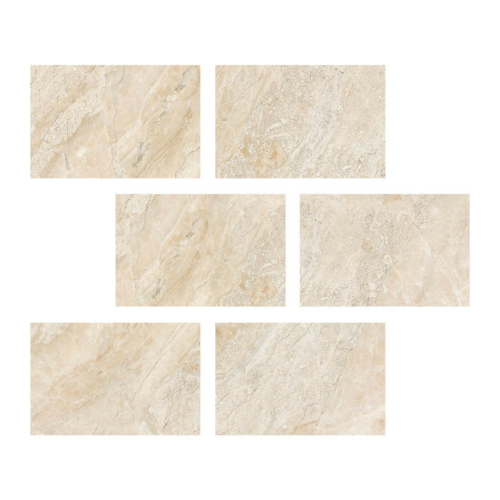 Special Cut | 4x6 Diano Royal (Queen Beige) Marble Polished Tile Special Cut | 4x6 Diano Royal (Queen Beige) Marble Polished Tile - American Tile Depot