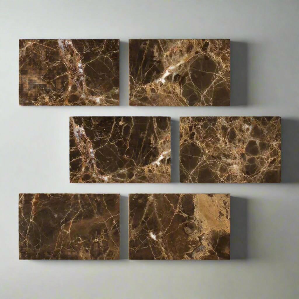 Special Cut | 4x6 Emperador Dark Marble Polished Tile Special Cut | 4x6 Emperador Dark Marble Polished Tile - American Tile Depot