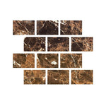 Special Cut | 4x6 Emperador Dark Marble Polished Tile Special Cut | 4x6 Emperador Dark Marble Polished Tile - American Tile Depot