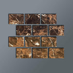 Special Cut | 4x6 Emperador Dark Marble Polished Tile Special Cut | 4x6 Emperador Dark Marble Polished Tile - American Tile Depot