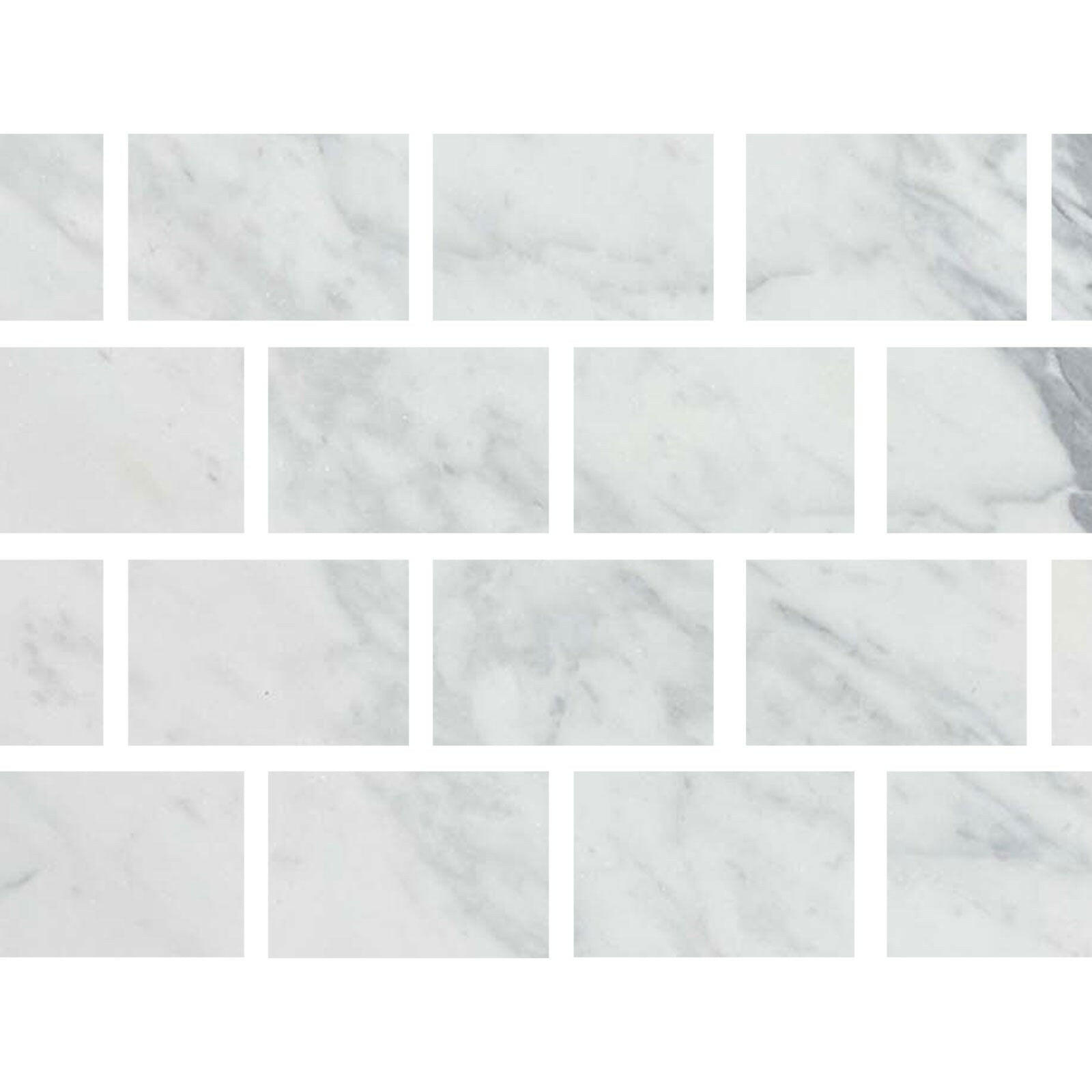 Special Cut | 4x6 Italian Statuary White Marble Honed Tile Special Cut | 4x6 Italian Statuary White Marble Honed Tile - American Tile Depot
