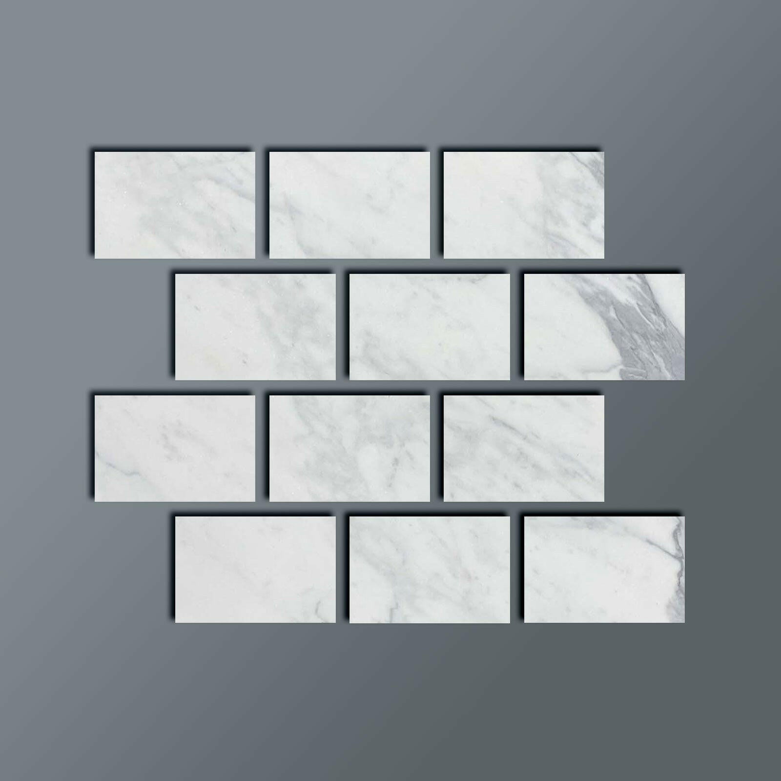 Special Cut | 4x6 Italian Statuary White Marble Polished Tile Special Cut | 4x6 Italian Statuary White Marble Polished Tile - American Tile Depot