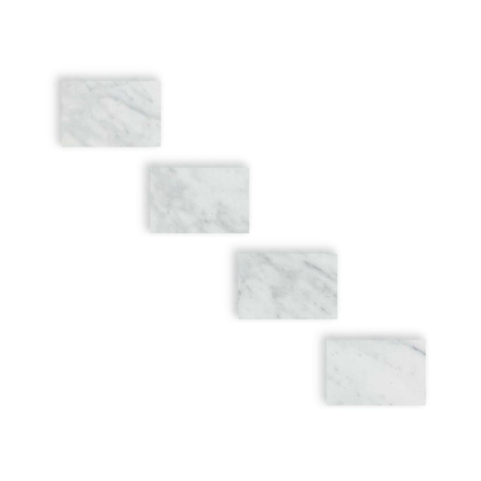 Special Cut | 4x6 Italian Statuary White Marble Polished Tile Special Cut | 4x6 Italian Statuary White Marble Polished Tile - American Tile Depot