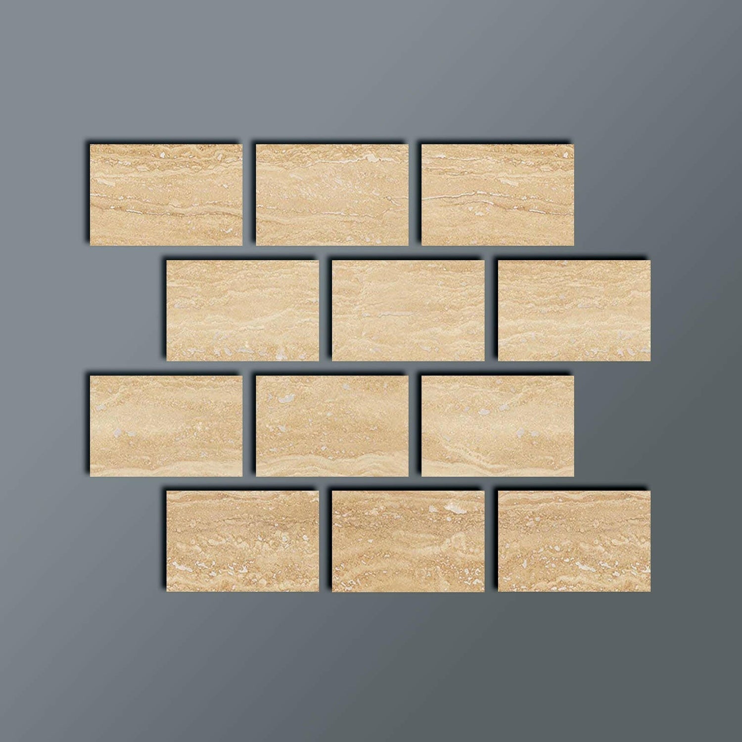 Special Cut | 4x6 Ivory Travertine Vein Cut Filled & Polished Tile Special Cut | 4x6 Ivory Travertine Vein Cut Filled & Polished Tile - American Tile Depot