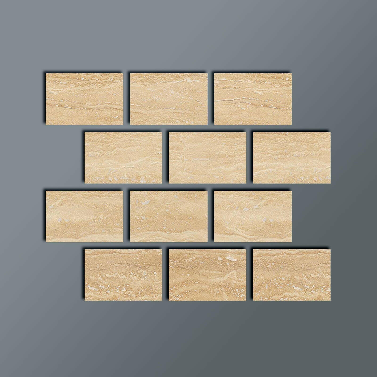 Special Cut | 4x6 Ivory Travertine Vein Cut Filled & Polished Tile Special Cut | 4x6 Ivory Travertine Vein Cut Filled & Polished Tile - American Tile Depot