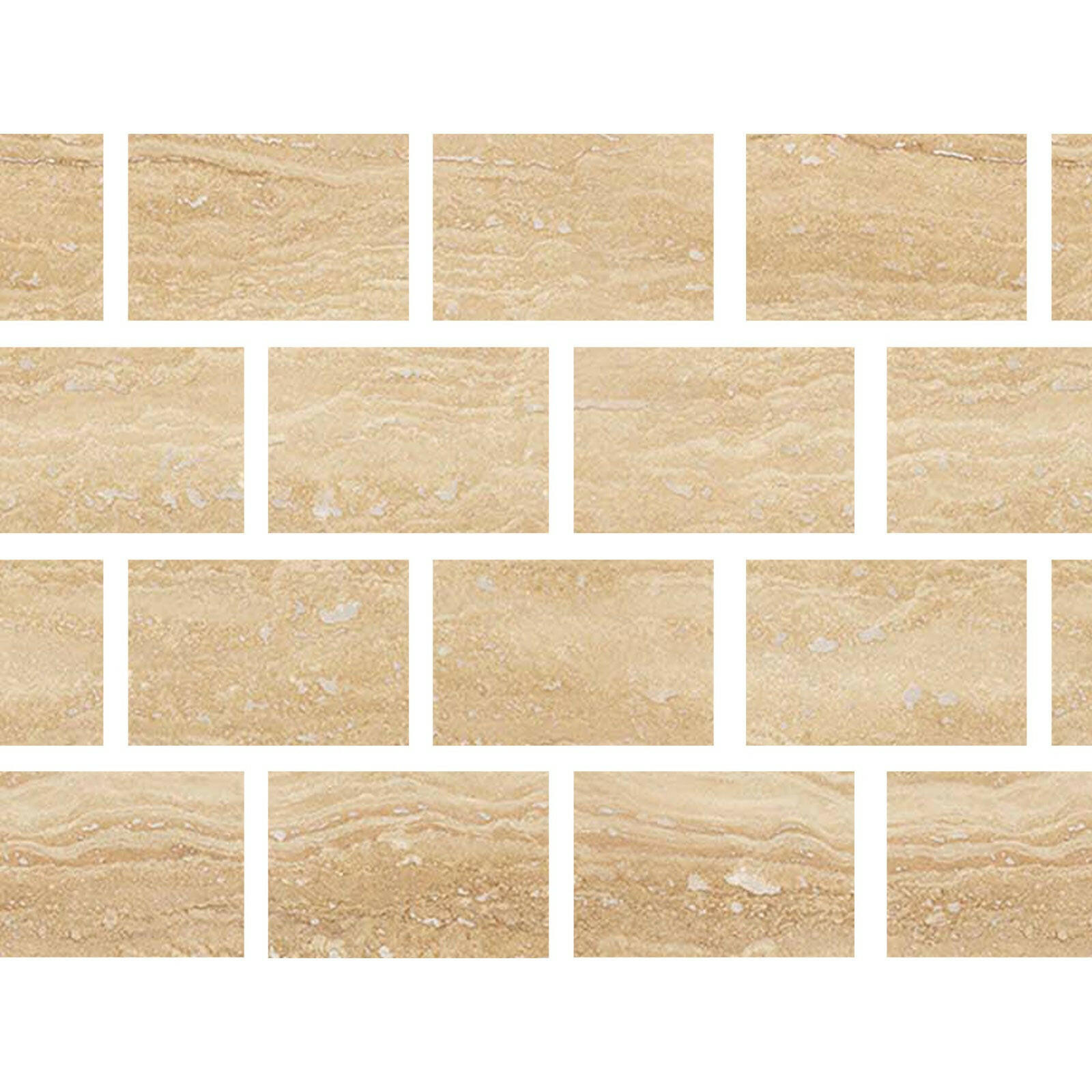 Special Cut | 4x6 Ivory Travertine Vein Cut Filled & Polished Tile Special Cut | 4x6 Ivory Travertine Vein Cut Filled & Polished Tile - American Tile Depot