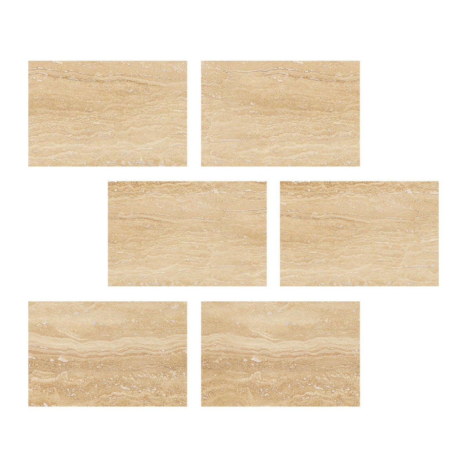 Special Cut | 4x6 Ivory Travertine Vein Cut Filled & Polished Tile Special Cut | 4x6 Ivory Travertine Vein Cut Filled & Polished Tile - American Tile Depot