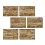Special Cut | 4x6 Noce Exotic Travertine (Vein-Cut) Filled & Polished Tile Special Cut | 4x6 Noce Exotic Travertine (Vein-Cut) Filled & Polished Tile - American Tile Depot