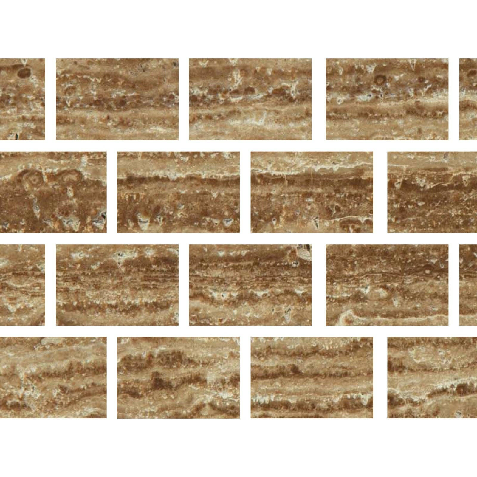 Special Cut | 4x6 Noce Exotic Travertine (Vein-Cut) Filled & Polished Tile Special Cut | 4x6 Noce Exotic Travertine (Vein-Cut) Filled & Polished Tile - American Tile Depot