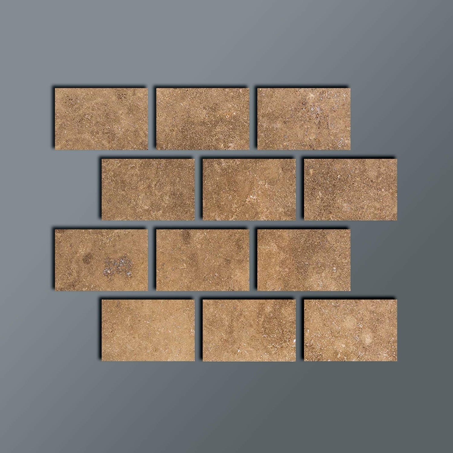 Special Cut | 4x6 Noce Travertine Filled & Honed Tile Special Cut | 4x6 Noce Travertine Filled & Honed Tile - American Tile Depot