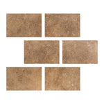 Special Cut | 4x6 Noce Travertine Filled & Honed Tile Special Cut | 4x6 Noce Travertine Filled & Honed Tile - American Tile Depot