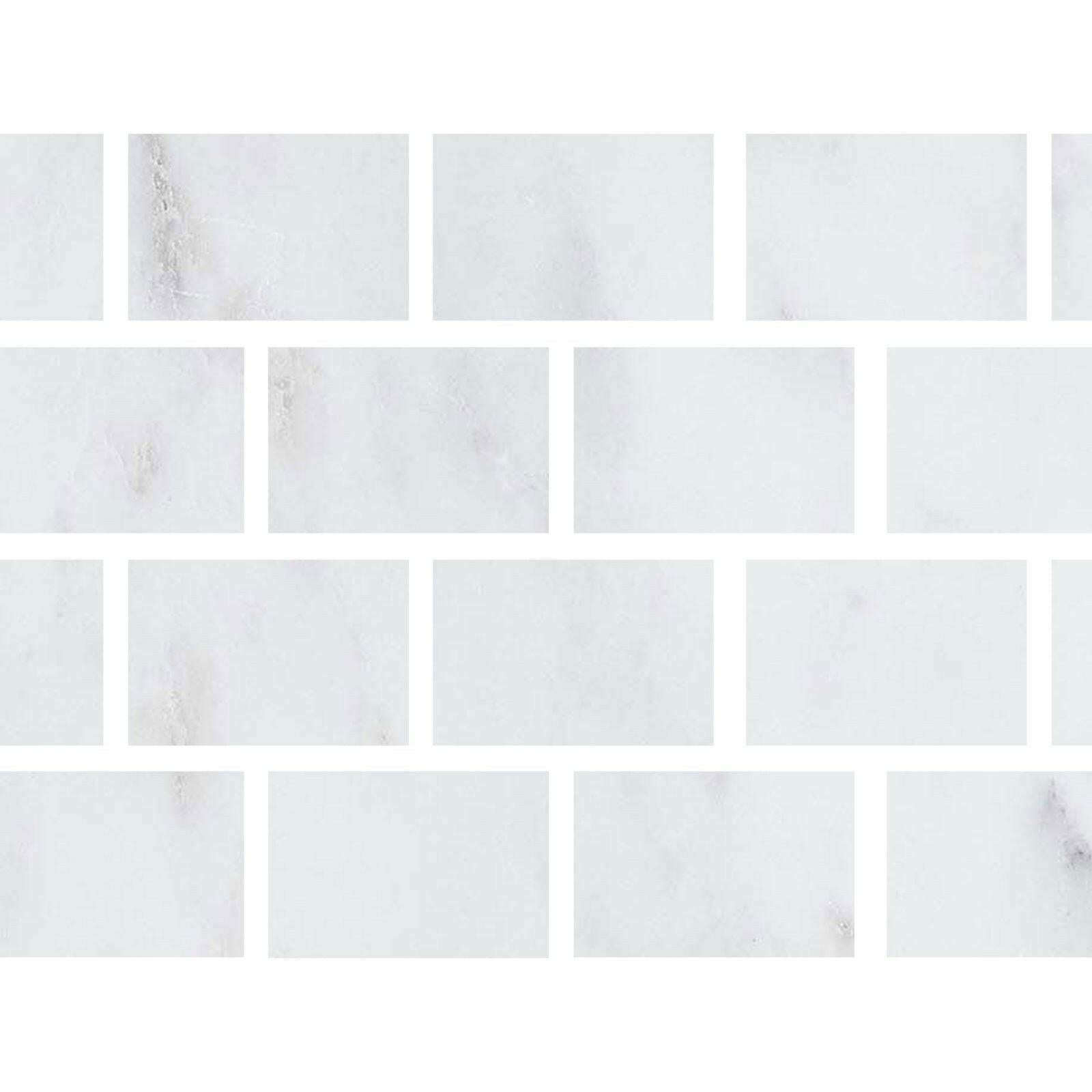 Special Cut | 4x6 Oriental White / Asian Statuary Marble Honed Tile Special Cut | 4x6 Oriental White / Asian Statuary Marble Honed Tile - American Tile Depot