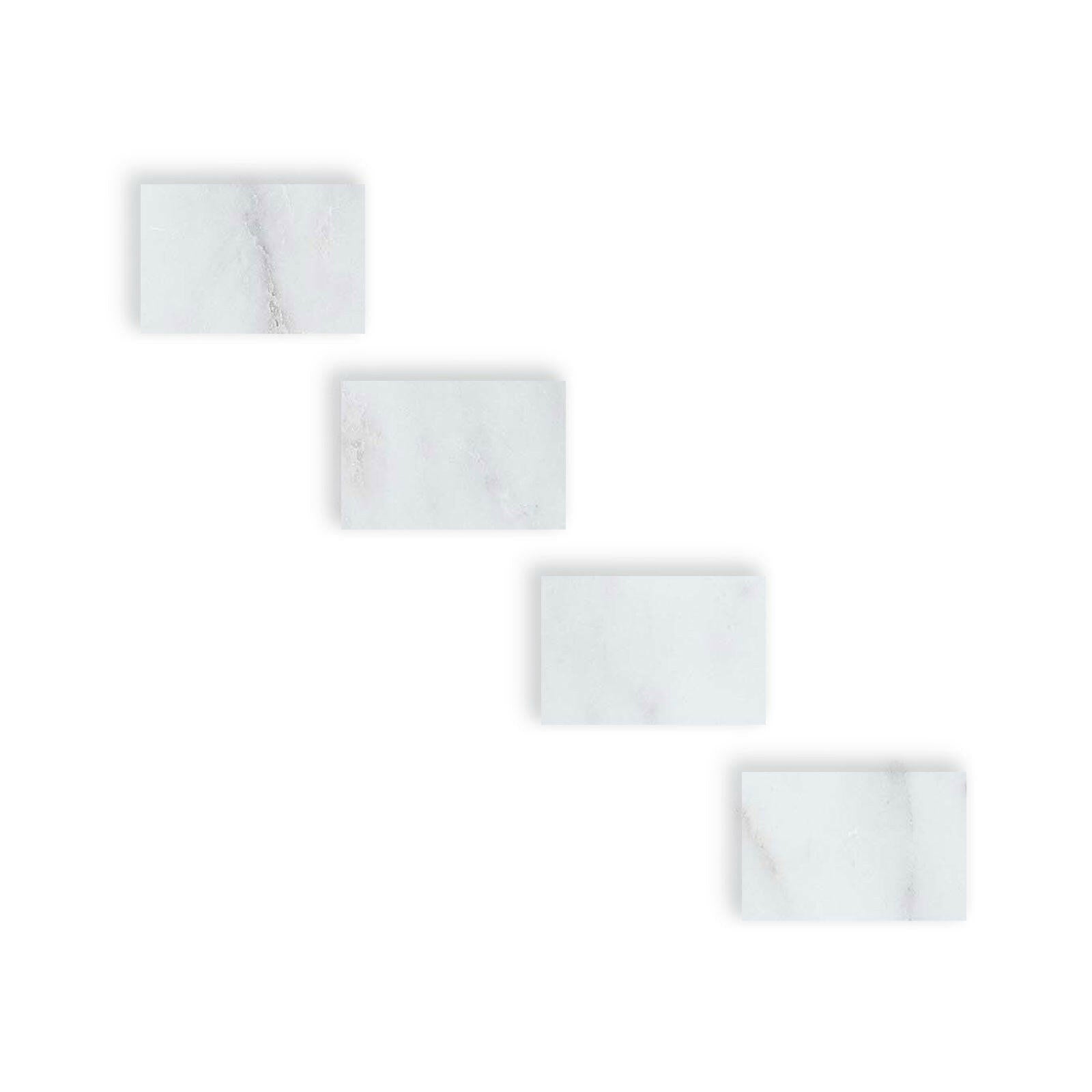 Special Cut | 4x6 Oriental White / Asian Statuary Marble Honed Tile Special Cut | 4x6 Oriental White / Asian Statuary Marble Honed Tile - American Tile Depot