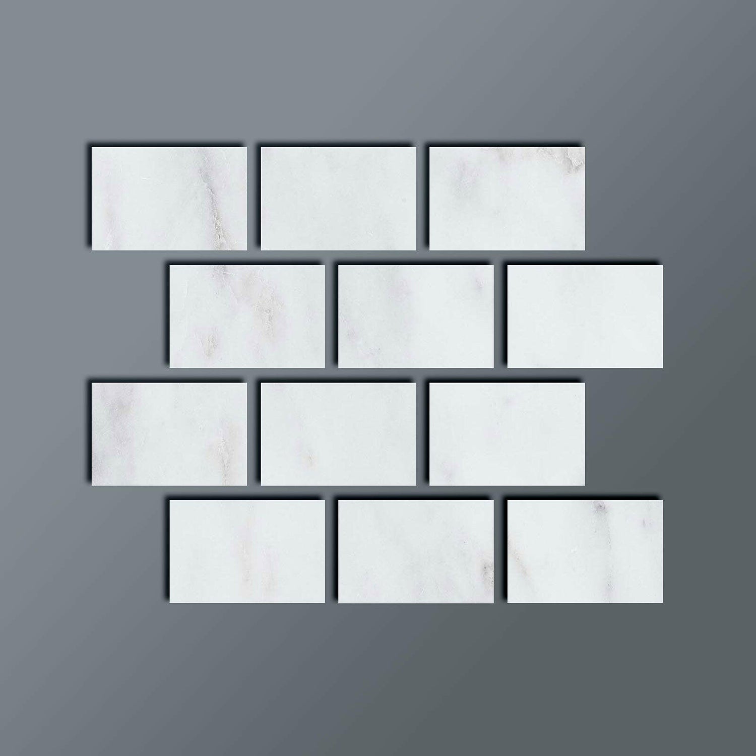 Special Cut | 4x6 Oriental White / Asian Statuary Marble Polished Tile Special Cut | 4x6 Oriental White / Asian Statuary Marble Polished Tile - American Tile Depot