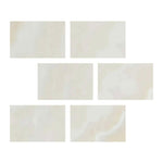 Special Cut | 4x6 Premium White Onyx CROSS-CUT Polished Tile - American Tile Depot