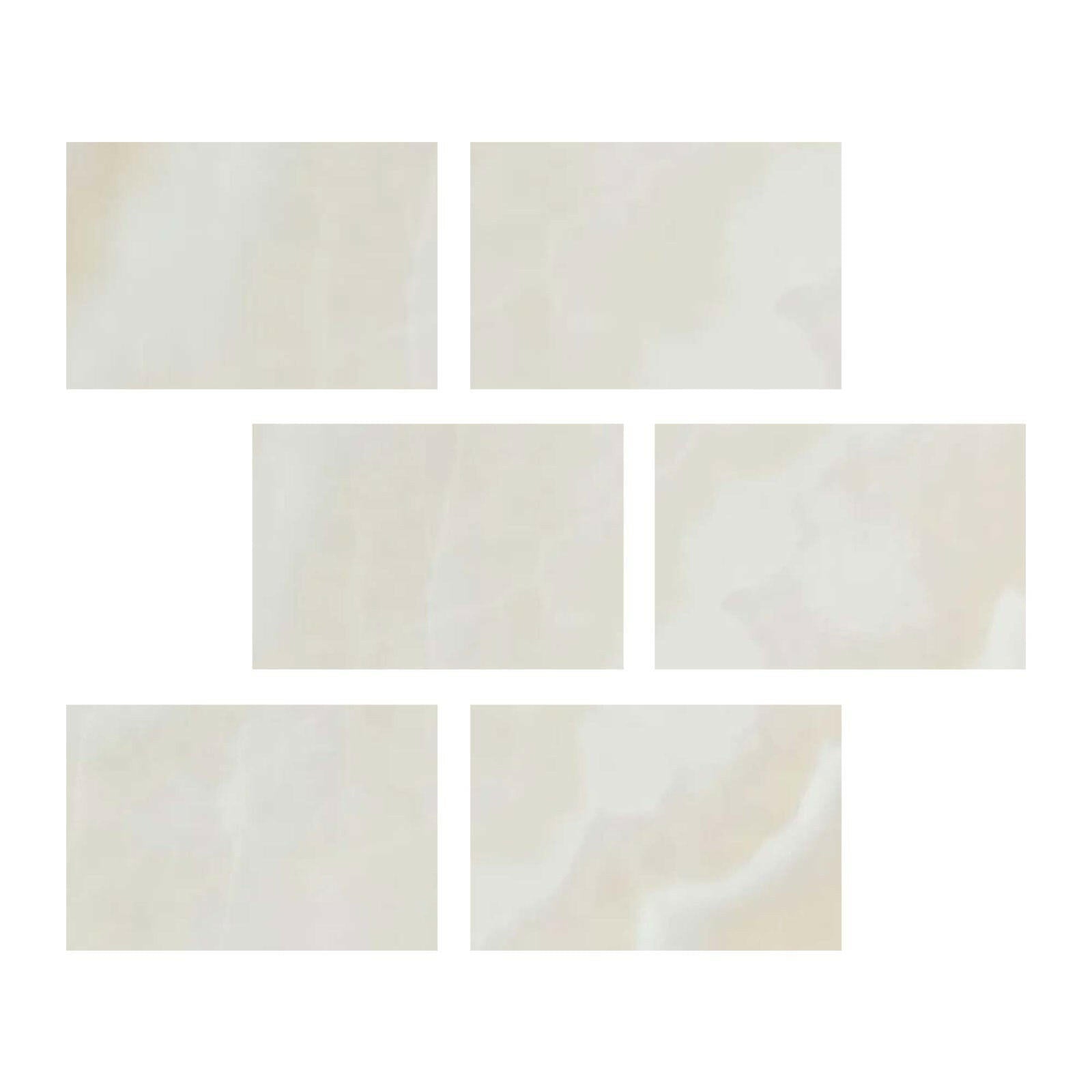Special Cut | 4x6 Premium White Onyx CROSS-CUT Polished Tile - American Tile Depot