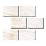 Special Cut | 4x6 Premium White Onyx VEIN-CUT Polished Tile - American Tile Depot