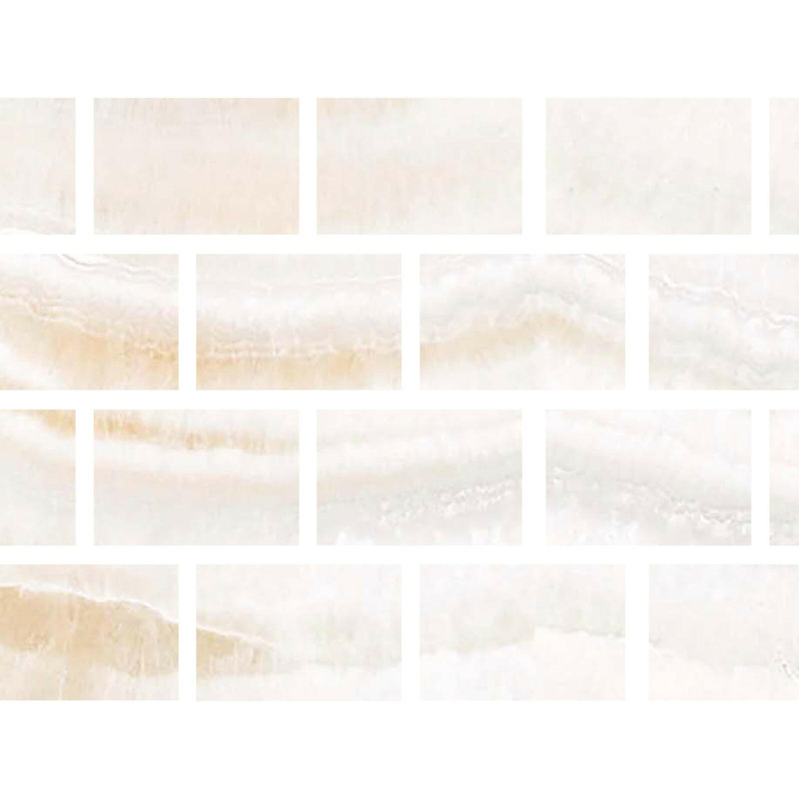 Special Cut | 4x6 Premium White Onyx VEIN-CUT Polished Tile - American Tile Depot