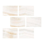 Special Cut | 4x6 Premium White Onyx VEIN-CUT Polished Tile - American Tile Depot