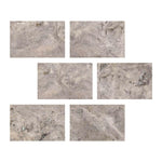Special Cut | 4x6 Silver Travertine Filled & Honed Tile Special Cut | 4x6 Silver Travertine Filled & Honed Tile - American Tile Depot