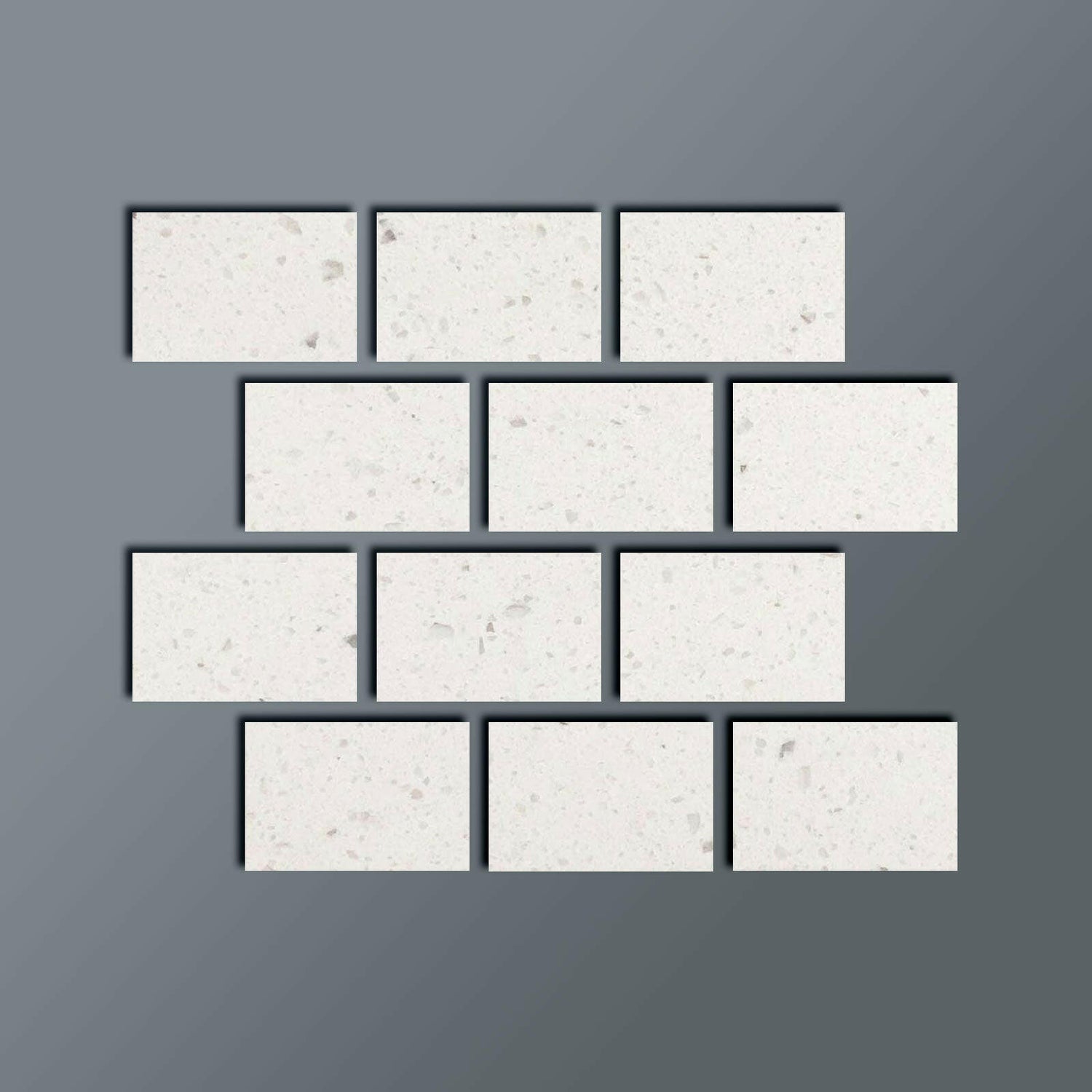 Special Cut | 4x6 Terrazzo Silver Marble Polished Tile Special Cut | 4x6 Terrazzo Silver Marble Polished Tile - American Tile Depot