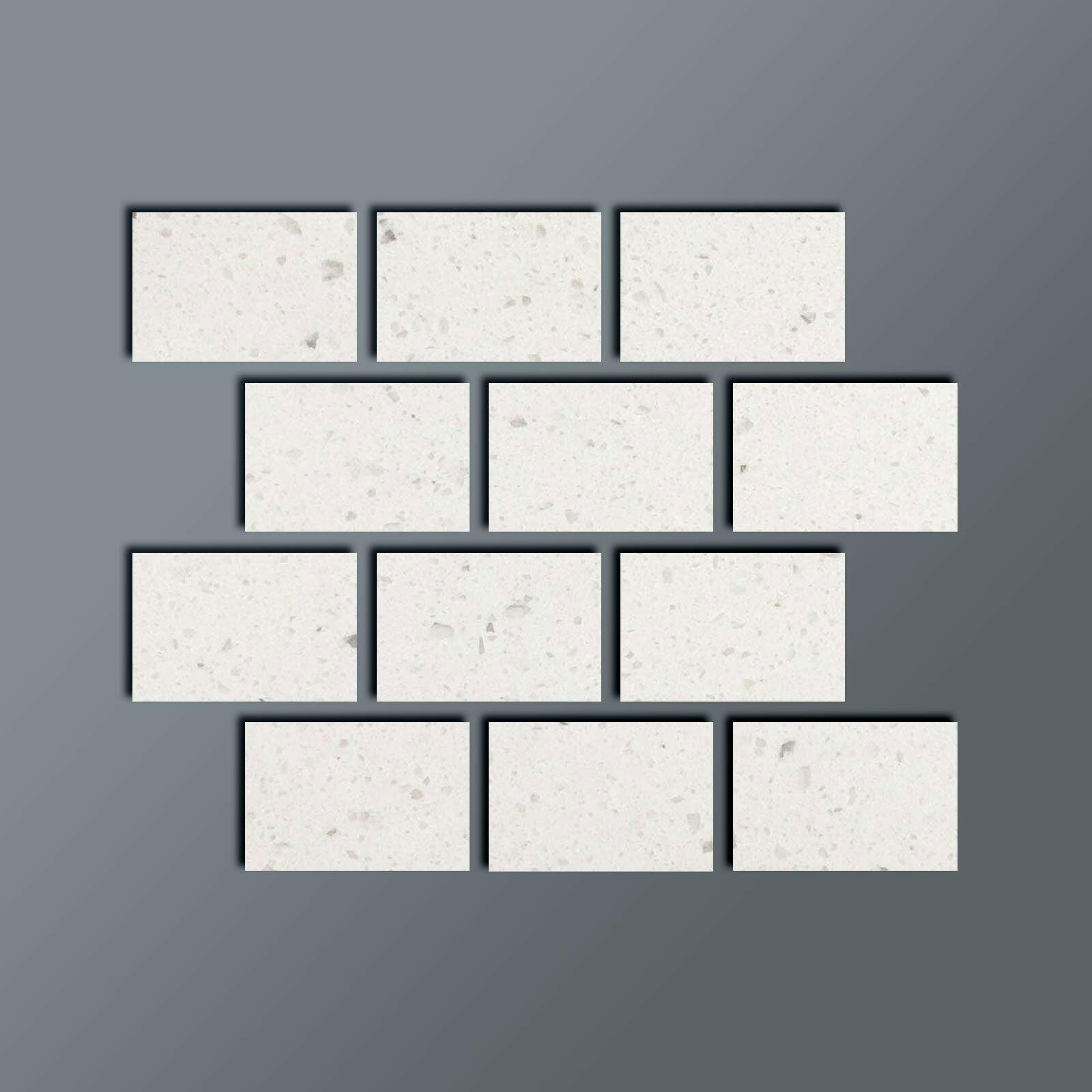 Special Cut | 4x6 Terrazzo Silver Marble Polished Tile - American Tile Depot