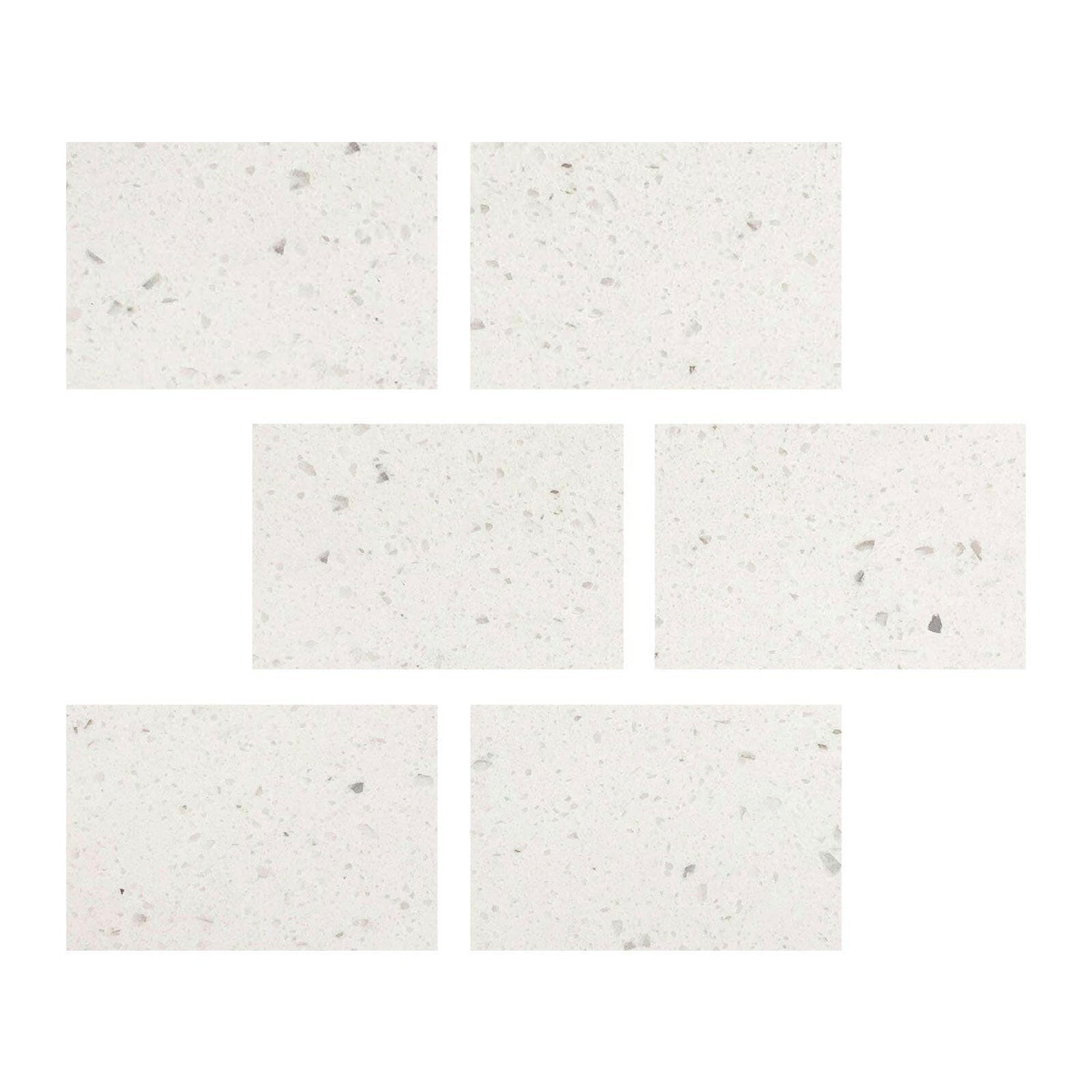 Special Cut | 4x6 Terrazzo Silver Marble Polished Tile Special Cut | 4x6 Terrazzo Silver Marble Polished Tile - American Tile Depot