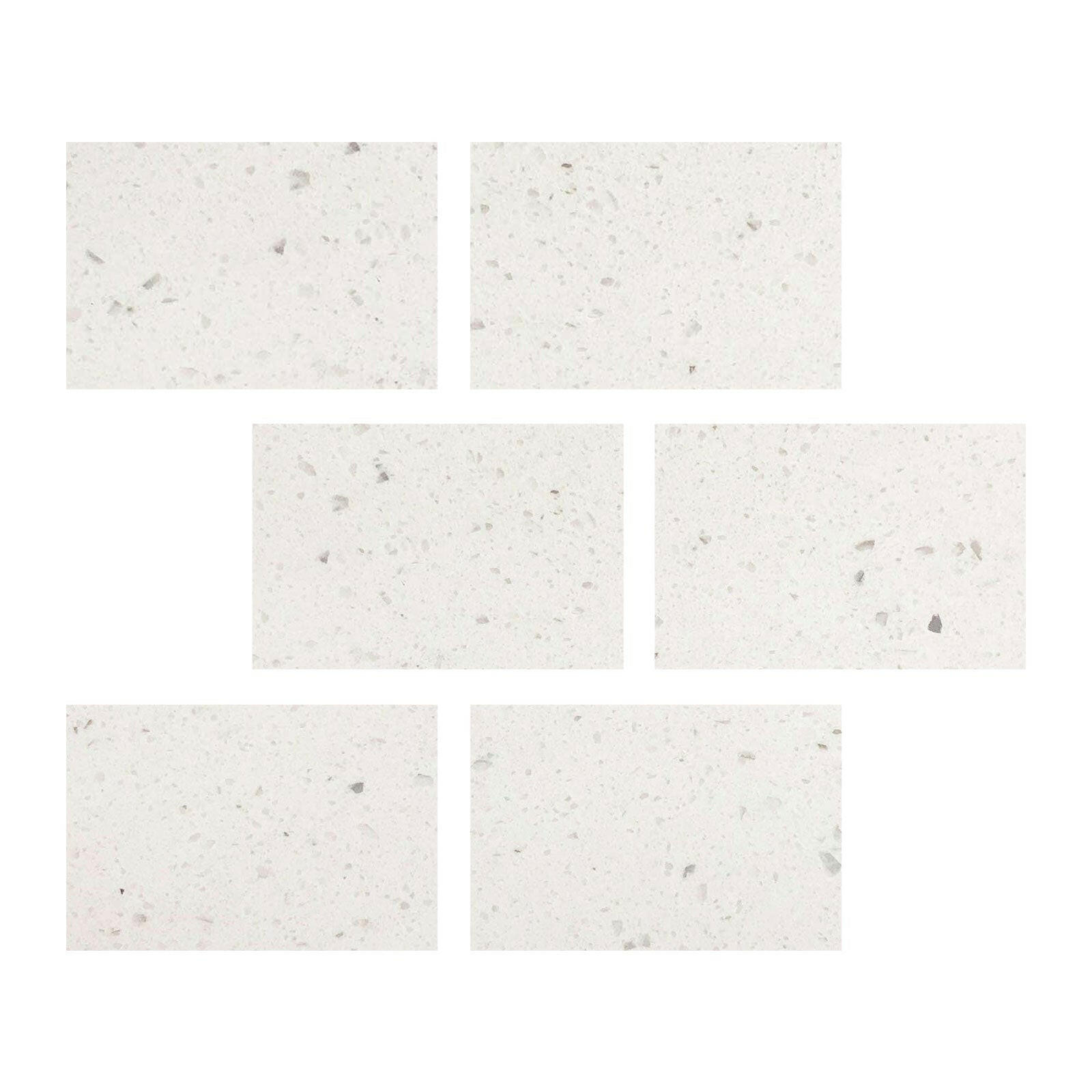 Special Cut | 4x6 Terrazzo Silver Marble Polished Tile - American Tile Depot