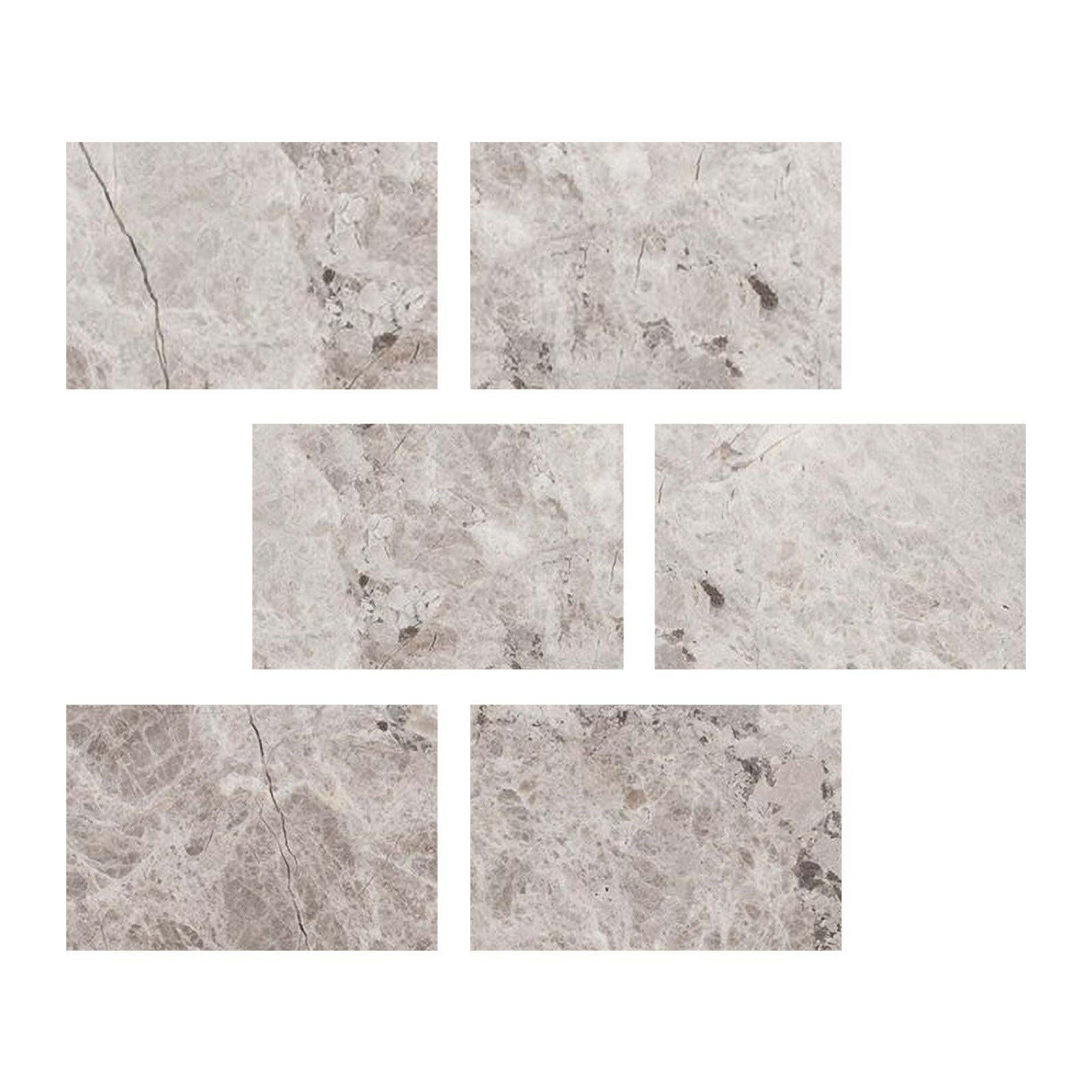 Special Cut | 4x6 Tundra Gray (Atlantic Gray) Marble Honed Tile Special Cut | 4x6 Tundra Gray (Atlantic Gray) Marble Honed Tile - American Tile Depot