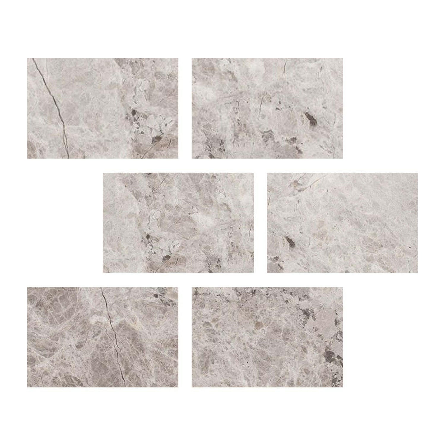 Special Cut | 4x6 Tundra Gray (Atlantic Gray) Marble Polished Tile Special Cut | 4x6 Tundra Gray (Atlantic Gray) Marble Polished Tile - American Tile Depot