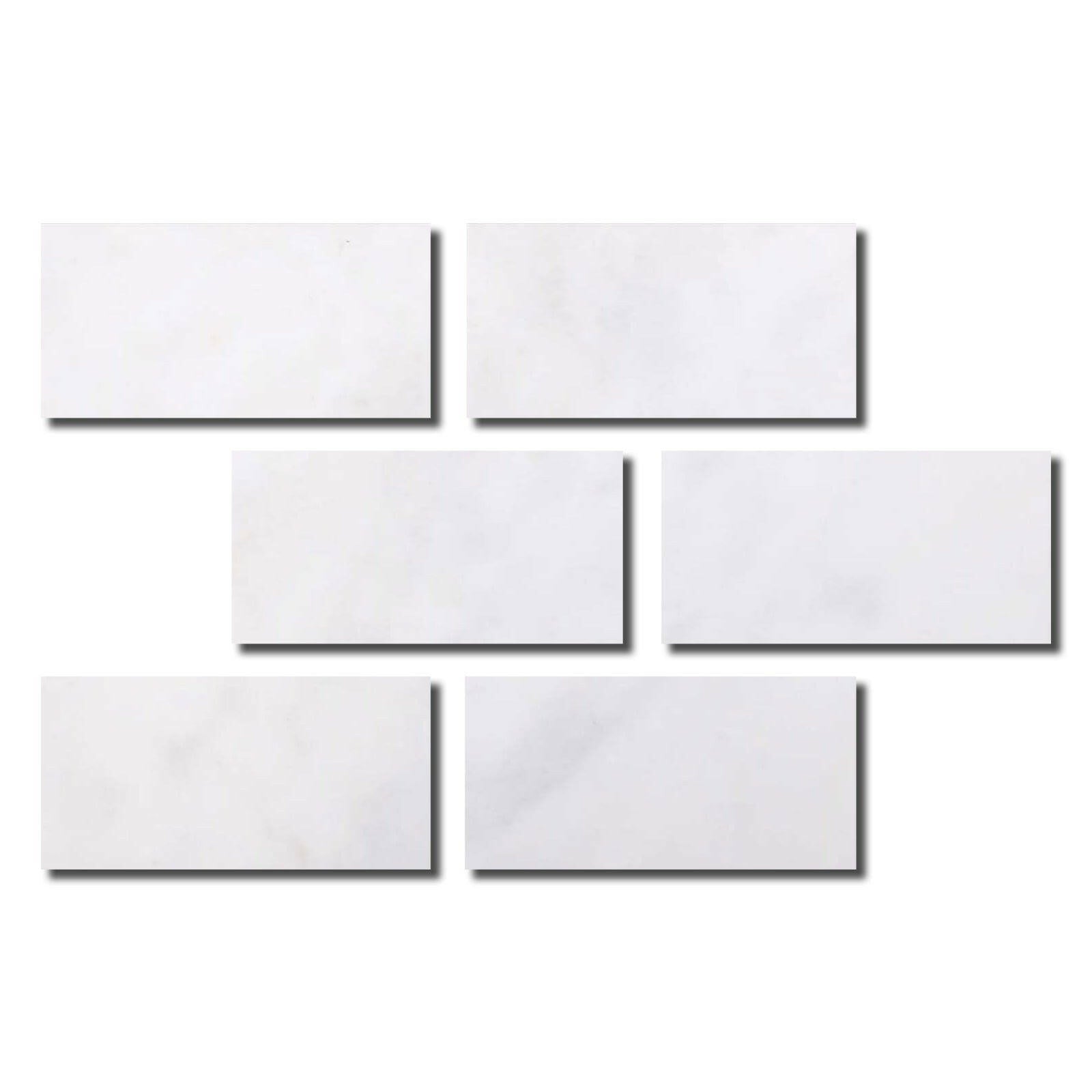 Special Cut | 4x8 Afyon White Marble Polished Tile Special Cut | 4x8 Afyon White Marble Polished Tile - American Tile Depot
