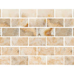 Special Cut | 4x8 Antico Onyx Travertine Filled & Honed Tile Special Cut | 4x8 Antico Onyx Travertine Filled & Honed Tile - American Tile Depot